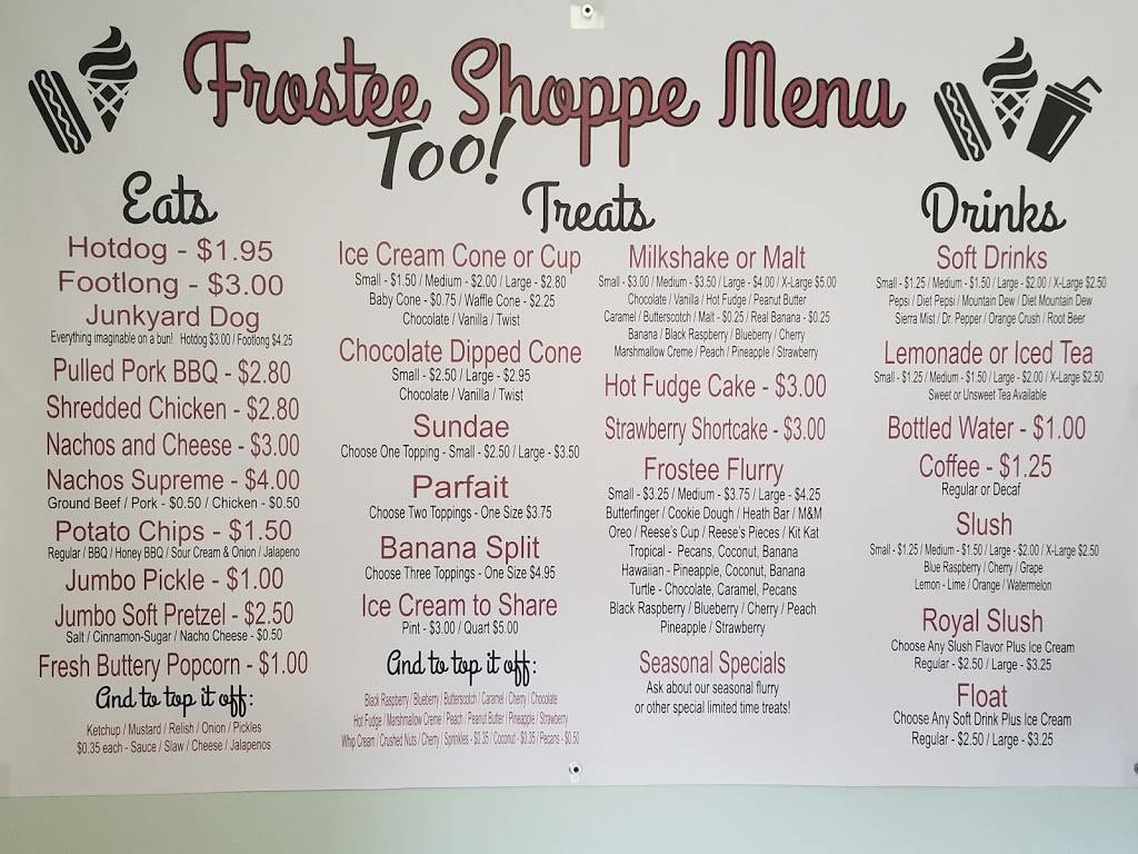 Frostee Shoppe, Too! - Harmer Hill | restaurant | 713 1/2 Lancaster St, Marietta, OH 45750, USA | 7408852095 OR +1 740-885-2095