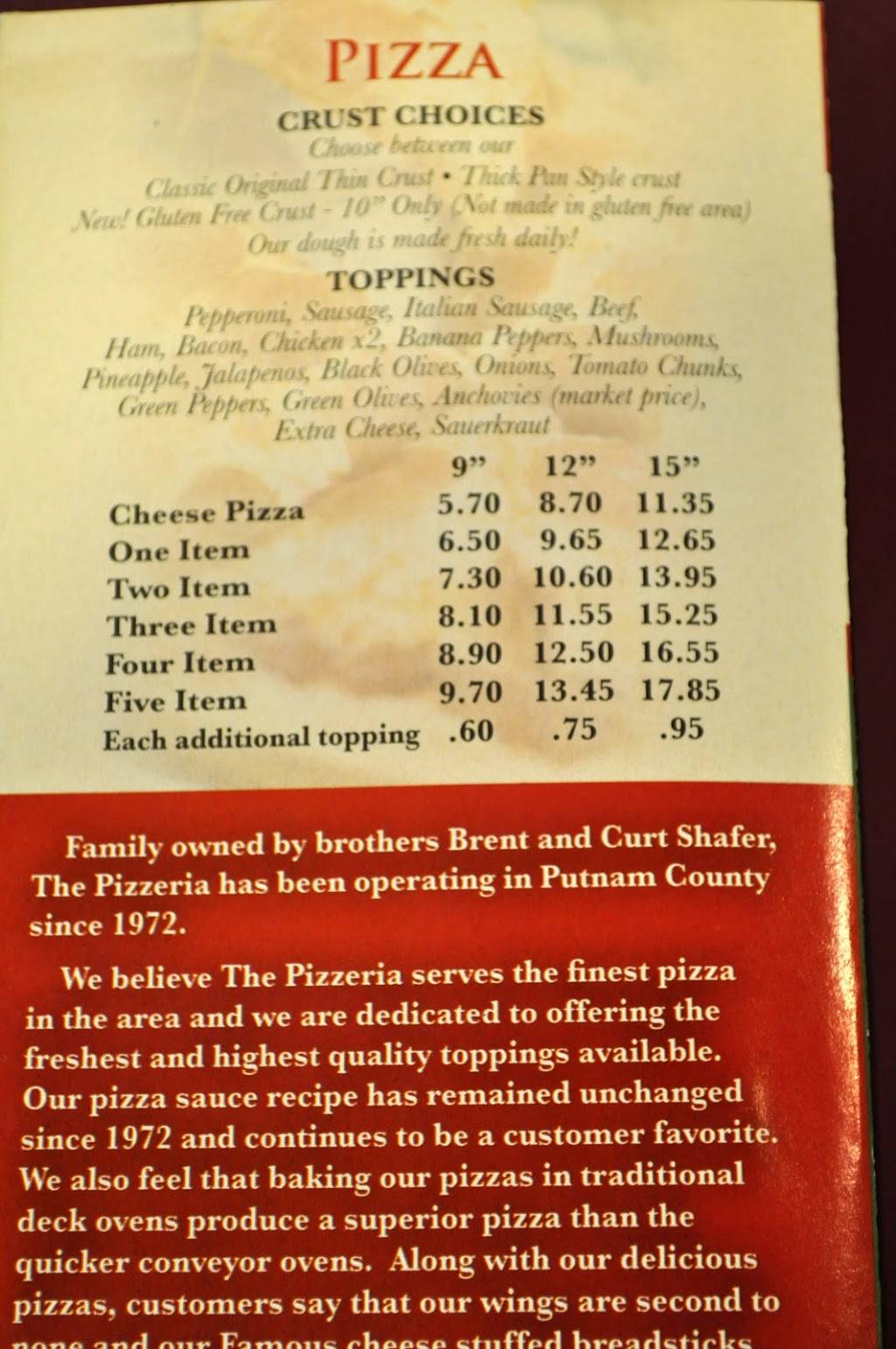 Pizzeria | restaurant | 1085 N Perry St, Ottawa, OH 45875, USA | 4195235555 OR +1 419-523-5555