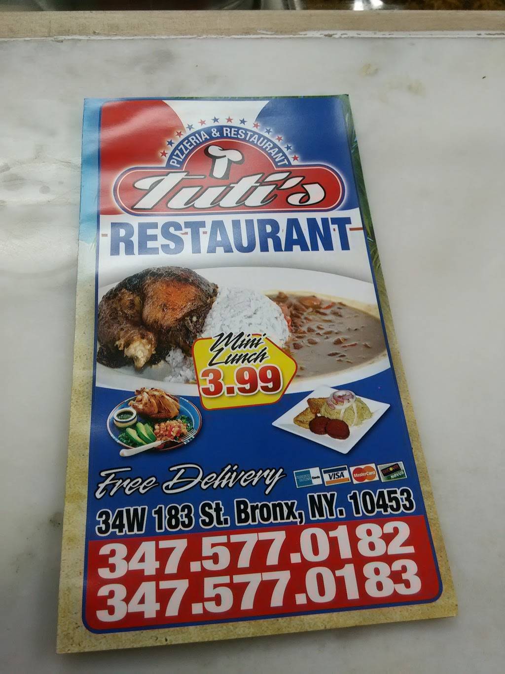 Tutis | restaurant | 34 W 183rd St, Bronx, NY 10453, USA | 3475770182 OR +1 347-577-0182