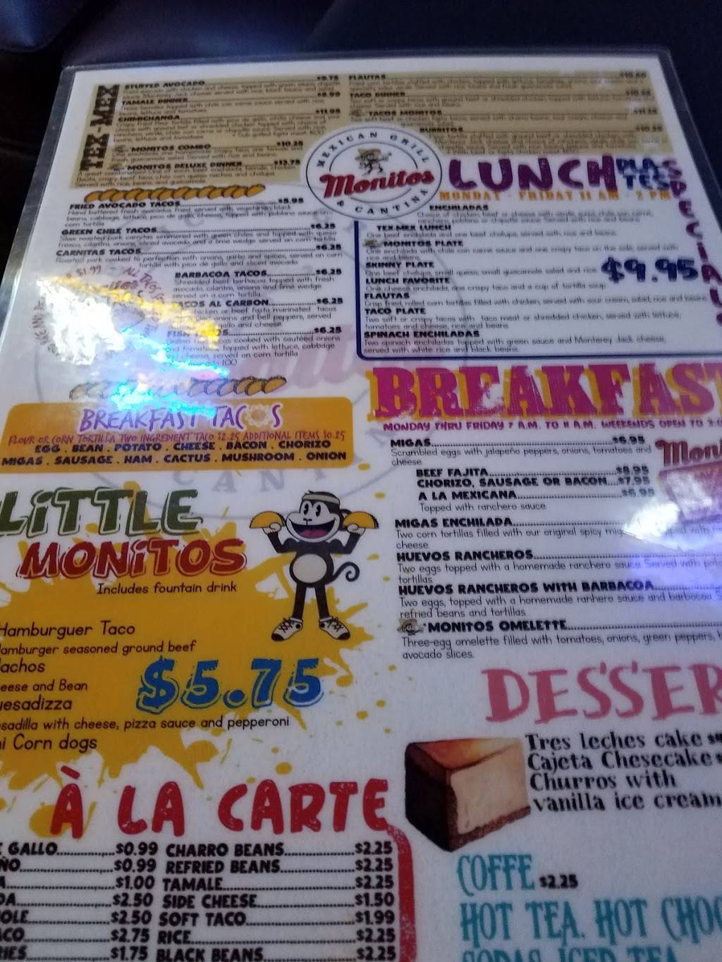 Monitos Mexican Grill & Cantina | restaurant | 8127 Mesa Dr, Austin, TX 78759, USA | 5125354923 OR +1 512-535-4923