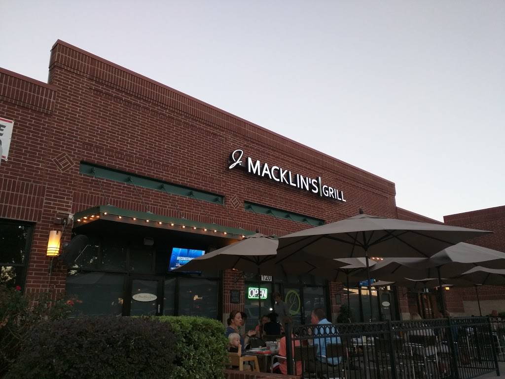 J Macklins Grill | restaurant | 130 N Denton Tap Rd #120, Coppell, TX 75019, USA | 9723930200 OR +1 972-393-0200