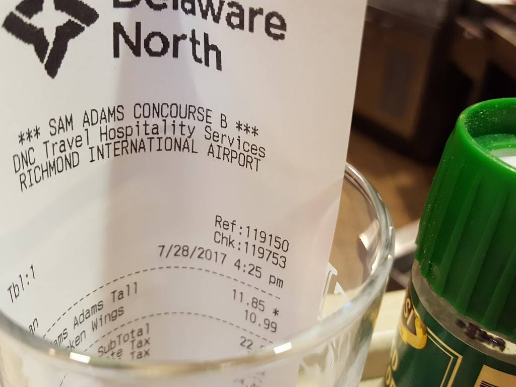 Sam Adams | restaurant | 1 Richard E Byrd Terminal Dr, Richmond, VA 23250, USA | 8042263000 OR +1 804-226-3000