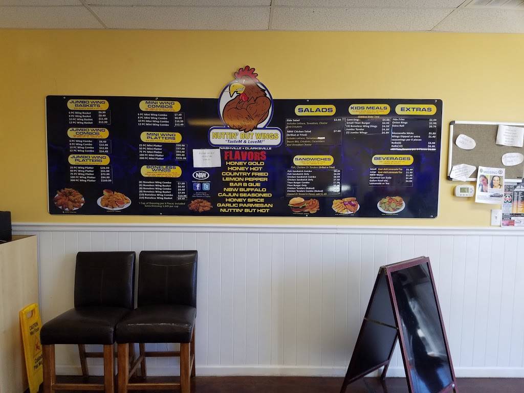 Nuttin But Wings | restaurant | 2201 Fort Campbell Blvd #100, Clarksville, TN 37040, USA | 9315030357 OR +1 931-503-0357