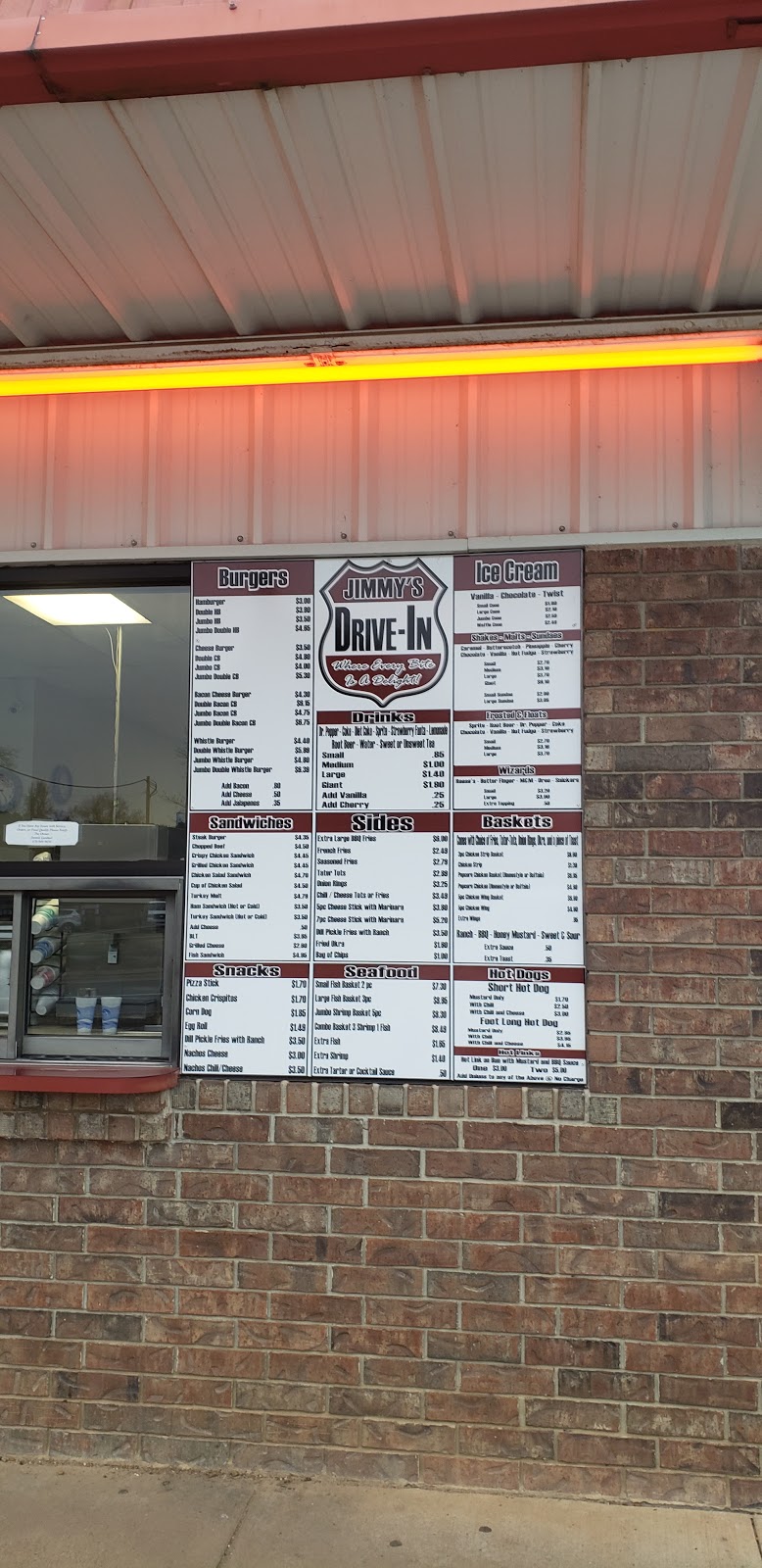 Jimmys Drive-In | restaurant | 1207 E Antigo St, Stamps, AR 71860, USA | 8705332121 OR +1 870-533-2121