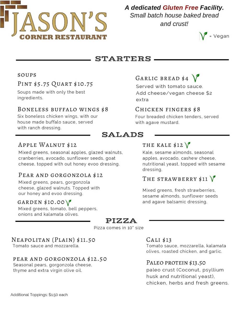 Jasons Corner Restaurant | restaurant | 821 Belmar Plaza, Belmar, NJ 07719, USA | 7322801630 OR +1 732-280-1630