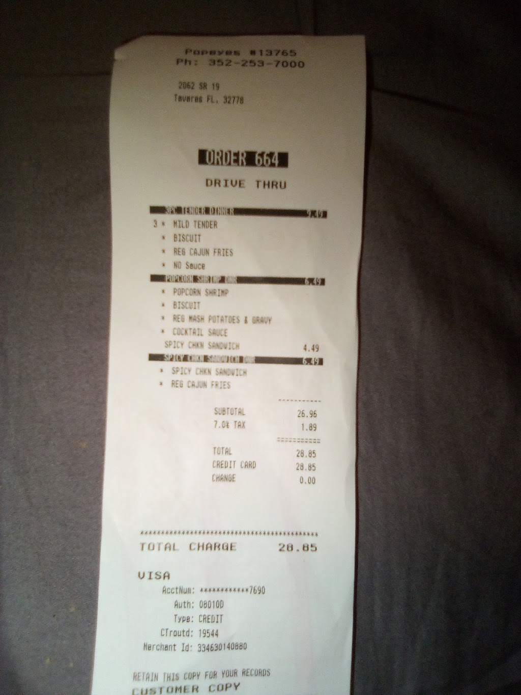 Popeyes Chicken | restaurant | 2062 FL-19, Tavares, FL 32778, USA | 3522537000 OR +1 352-253-7000