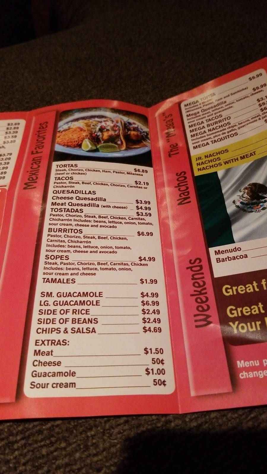 MEGA TORTAS TACOS & BURRITOS | restaurant | 201 5th St, Peru, IL 61354, USA | 8154105155 OR +1 815-410-5155