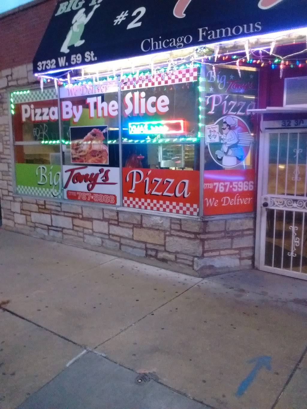 Big Tonys Pizza II | restaurant | 3732 W 59th St, Chicago, IL 60629, USA | 7737675966 OR +1 773-767-5966