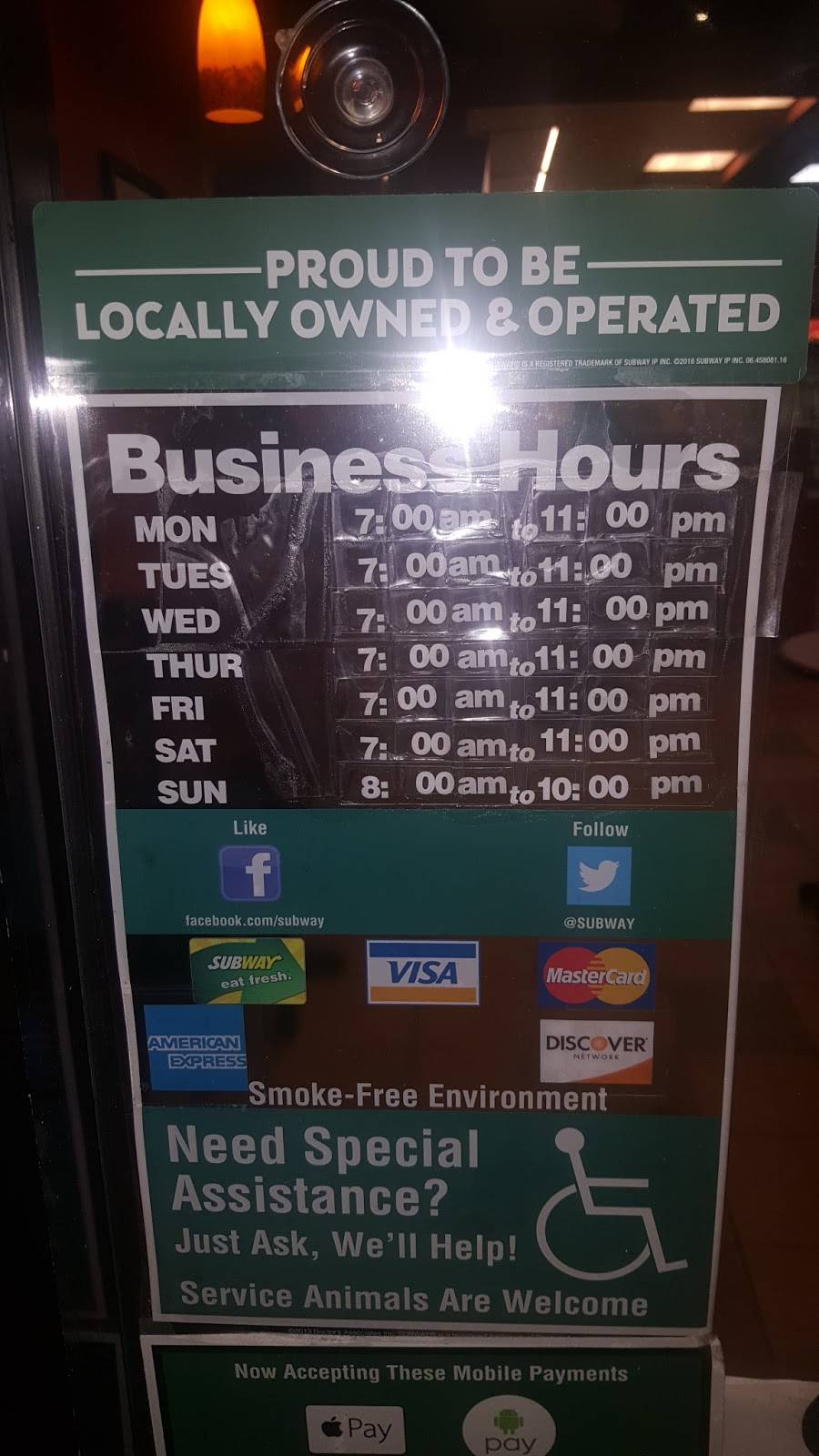 Subway | restaurant | 4343 E Anaheim St, Long Beach, CA 90804, USA | 5624988884 OR +1 562-498-8884