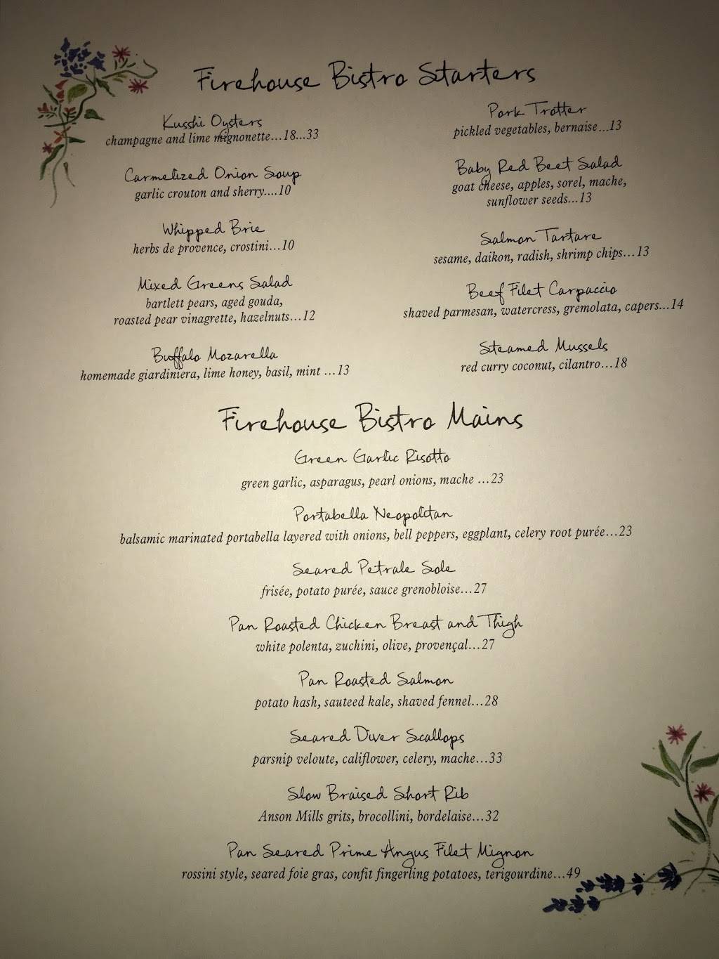 The Firehouse Bistro | restaurant | 2991 Woodside Rd, Woodside, CA 94062, USA | 6508514988 OR +1 650-851-4988