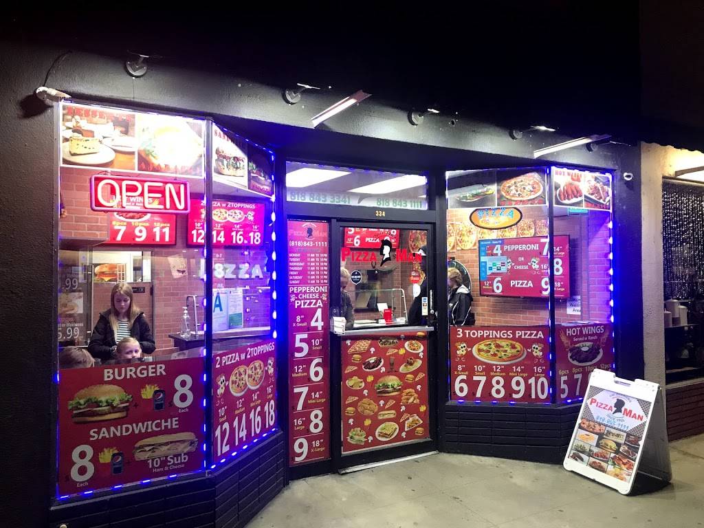 Pizza Man Burbank | meal delivery | 334 S Glenoaks Blvd, Burbank, CA 91502, USA | 8188431111 OR +1 818-843-1111