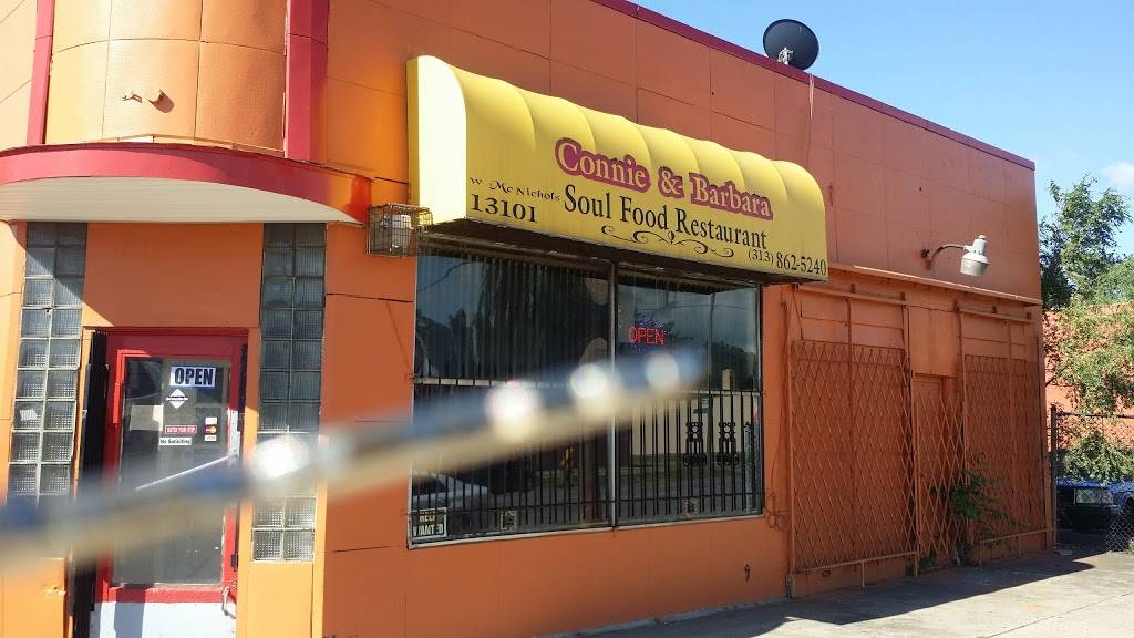 Connie & Barbaras Soul Food | restaurant | 13101 W McNichols Rd, Detroit, MI 48235, USA | 3138625240 OR +1 313-862-5240