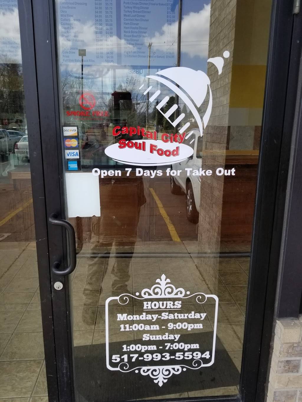 Capitol City Soul Food | restaurant | 3280 S Waverly Rd, Lansing, MI 48911, USA | 5179935594 OR +1 517-993-5594