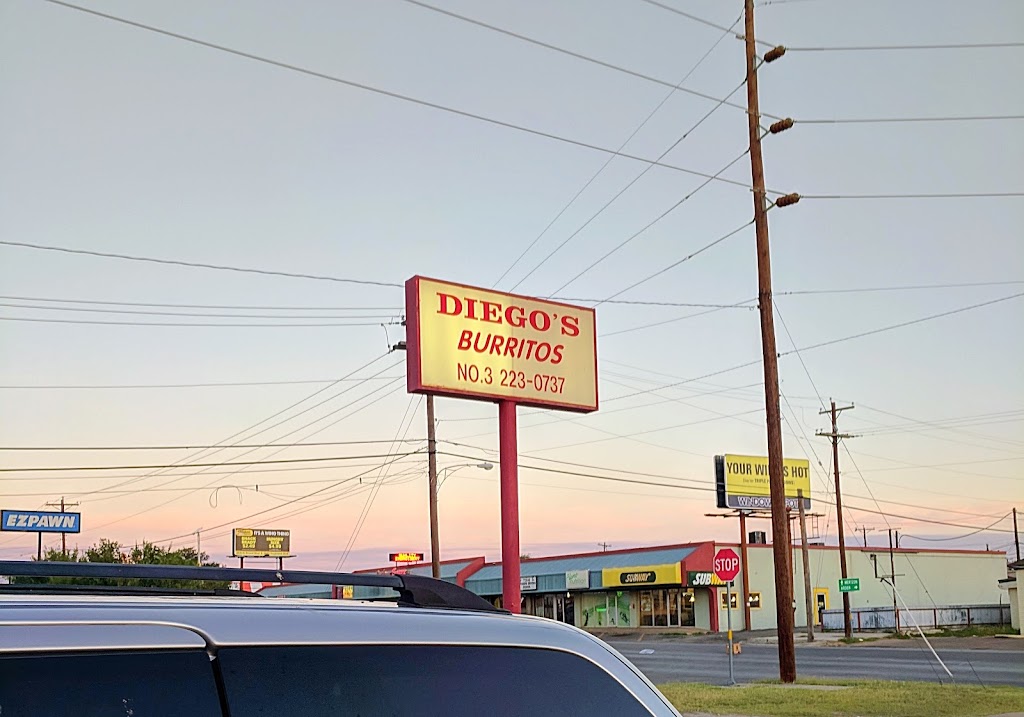 Diegos Burritos | restaurant | 3033 Sherwood Way, San Angelo, TX 76901, USA | 3252230737 OR +1 325-223-0737