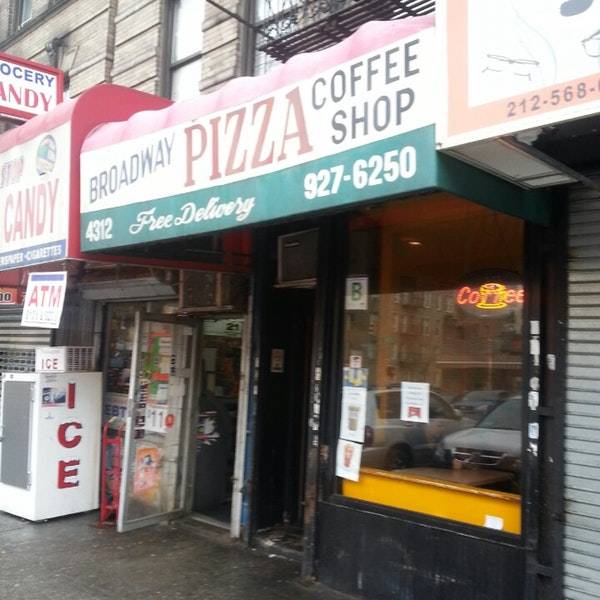New Broadway Pizza Coffee Shop | restaurant | 4312 Broadway, New York, NY 10033, USA | 2129276250 OR +1 212-927-6250