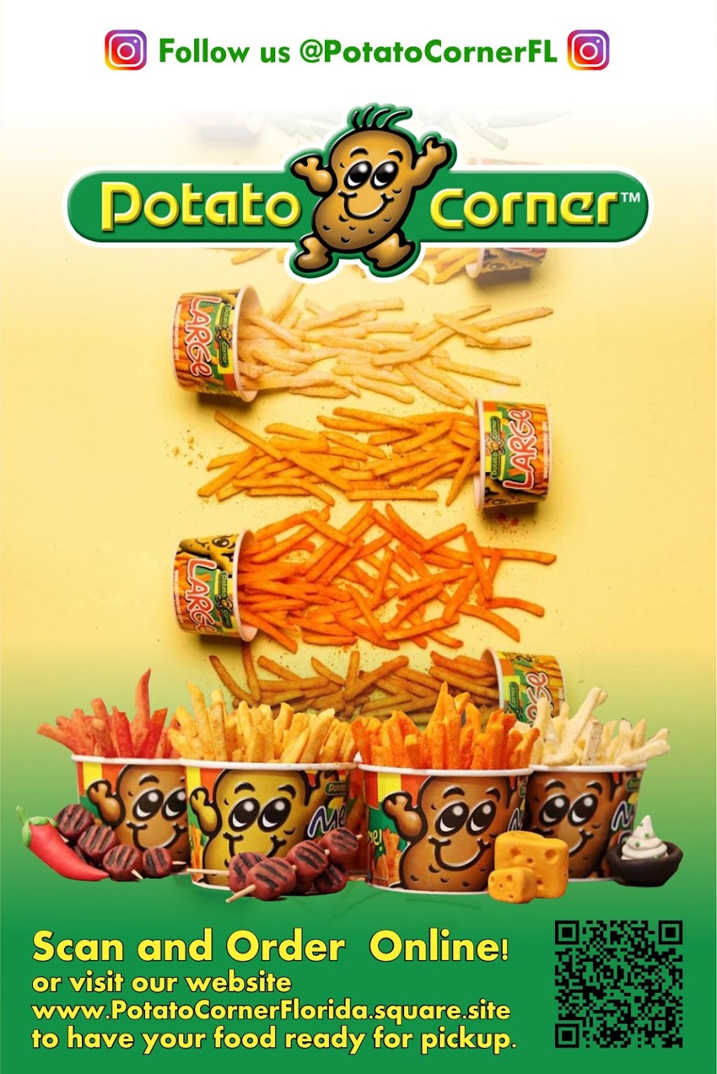 Potato Corner | restaurant | 20505 S Dixie Hwy K3008, Cutler Bay, FL 33189, USA | 7864387120 OR +1 786-438-7120