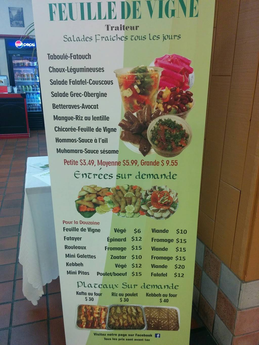 Feuille de Vigne | restaurant | 11724 Boulevard de Salaberry, Dollard-des-Ormeaux, QC H9B 2R8, Canada | 5146852220 OR +1 514-685-2220