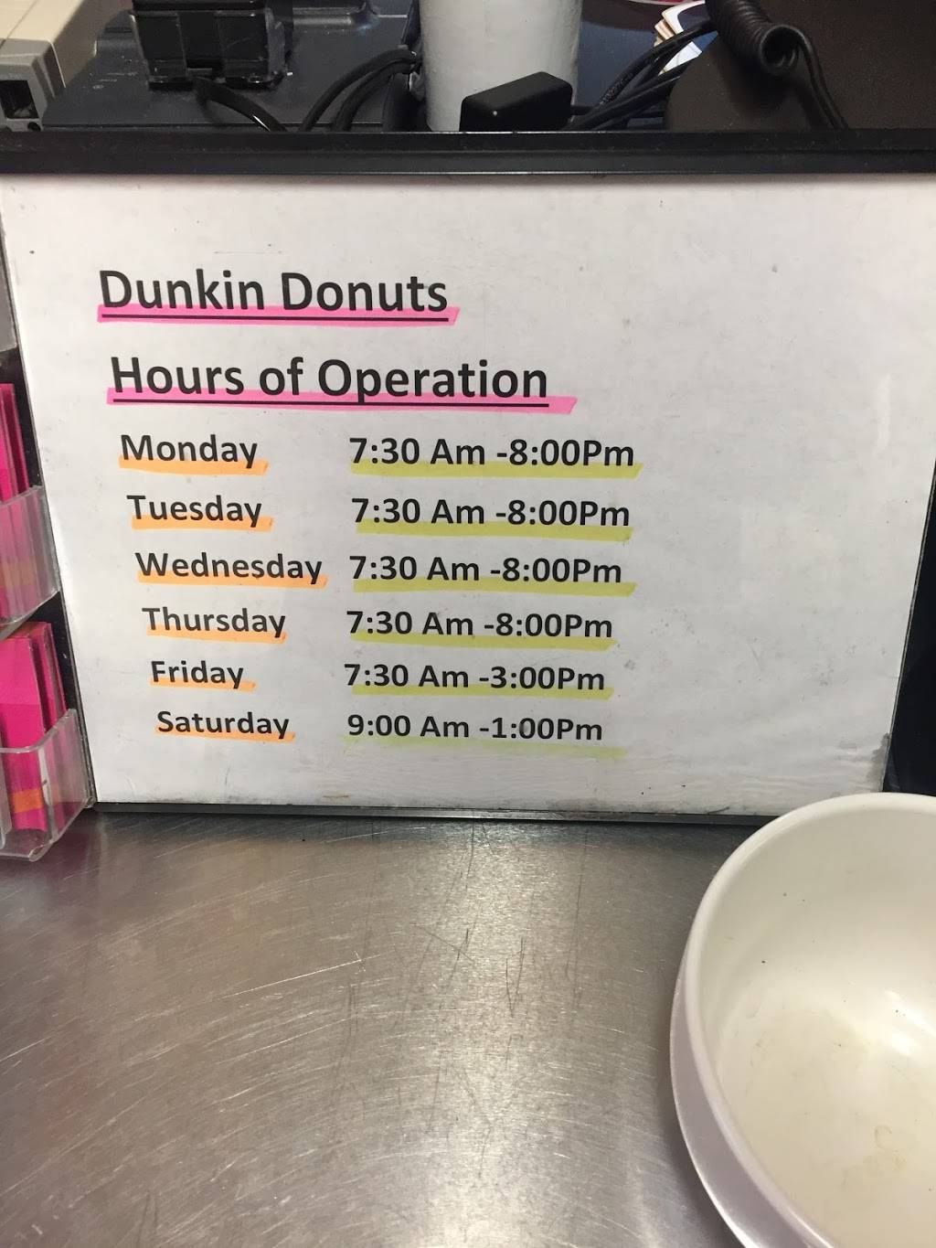 Dunkin | bakery | 3501 Davie Rd, Davie, FL 33314, USA | 9549151308 OR +1 954-915-1308