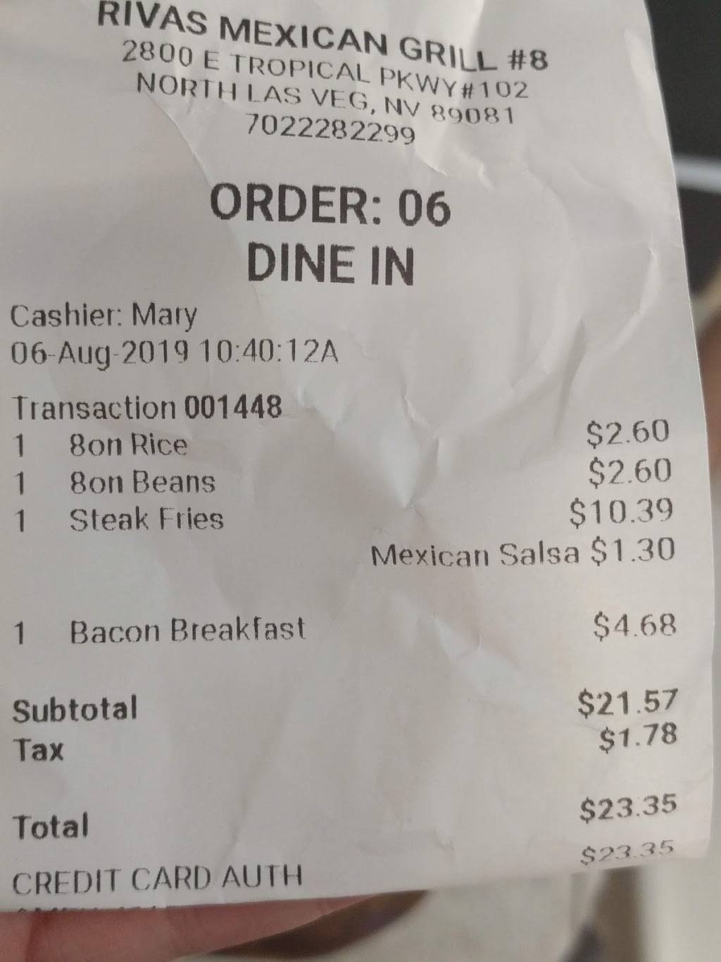 Rivas Mexican Grill | restaurant | 2800 E Tropical Pkwy #102, North Las Vegas, NV 89081, USA | 7022282299 OR +1 702-228-2299