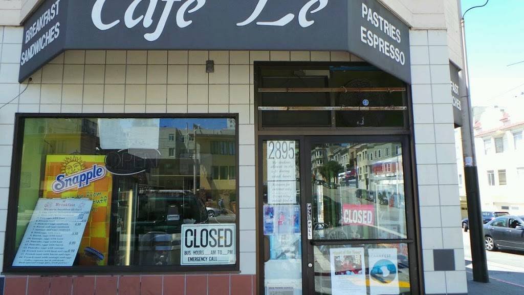 Cafe Le | cafe | 2895 Van Ness Ave, San Francisco, CA 94109, USA | 4157716353 OR +1 415-771-6353