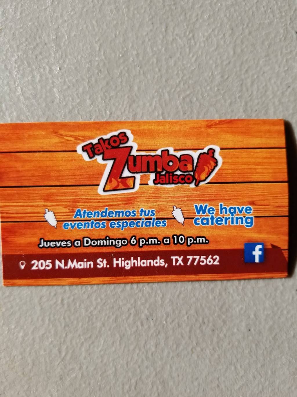 Takos Zumba Jalisco | restaurant | 205 N Main St, Highlands, TX 77562, USA | 8327923504 OR +1 832-792-3504