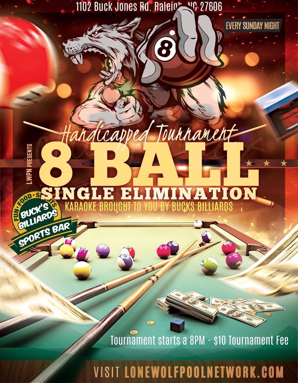 Lone Wolf Pool Network | restaurant | 6442 Tryon Rd, Cary, NC 27518, USA | 9193497970 OR +1 919-349-7970