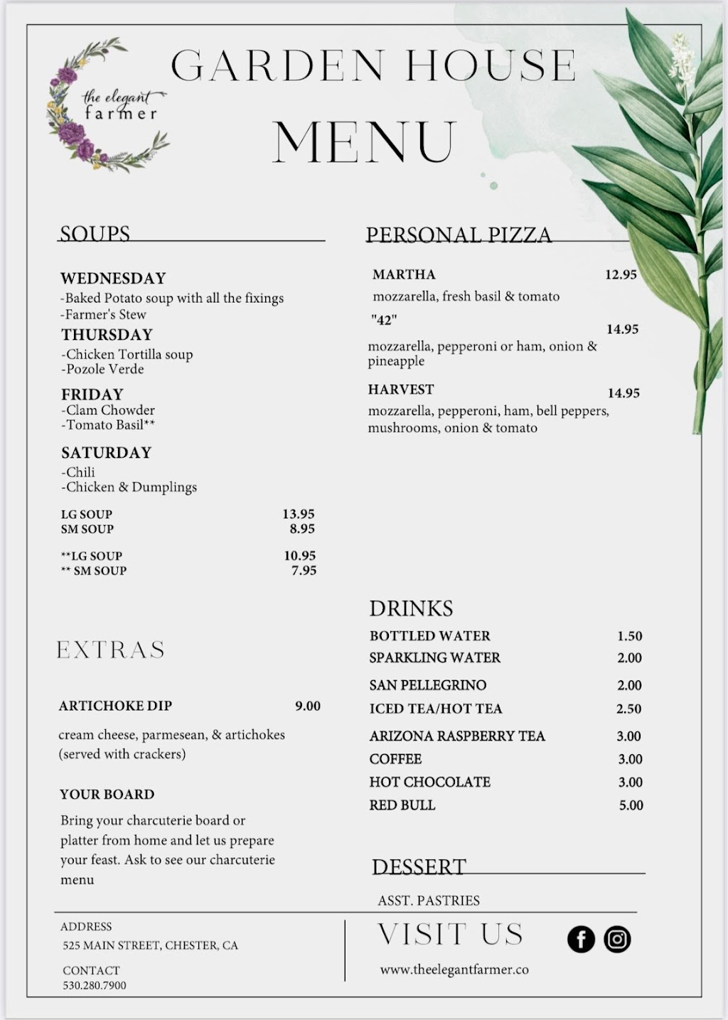 The Elegant Farmer | restaurant | 525 Main St, Chester, CA 96020, USA | 5302807900 OR +1 530-280-7900