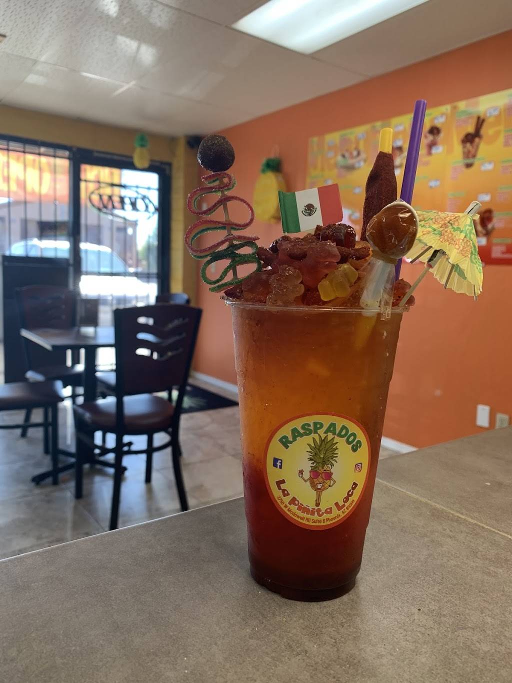 Raspados La Piñita loca | meal takeaway | 3750 W McDowell Rd suite 6, Phoenix, AZ 85009, USA | 6026122307 OR +1 602-612-2307