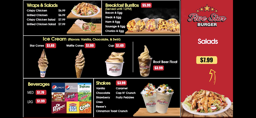 Pittsburg Five Star Burger | restaurant | 2941 Harbor St, Pittsburg, CA 94565, USA | 9256358288 OR +1 925-635-8288