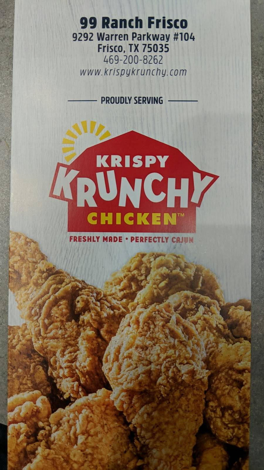 Krispy Krunchy Chicken | restaurant | 9292 Warren Pkwy Suite 200 Unit 104, Frisco, TX 75034, USA | 4692008262 OR +1 469-200-8262