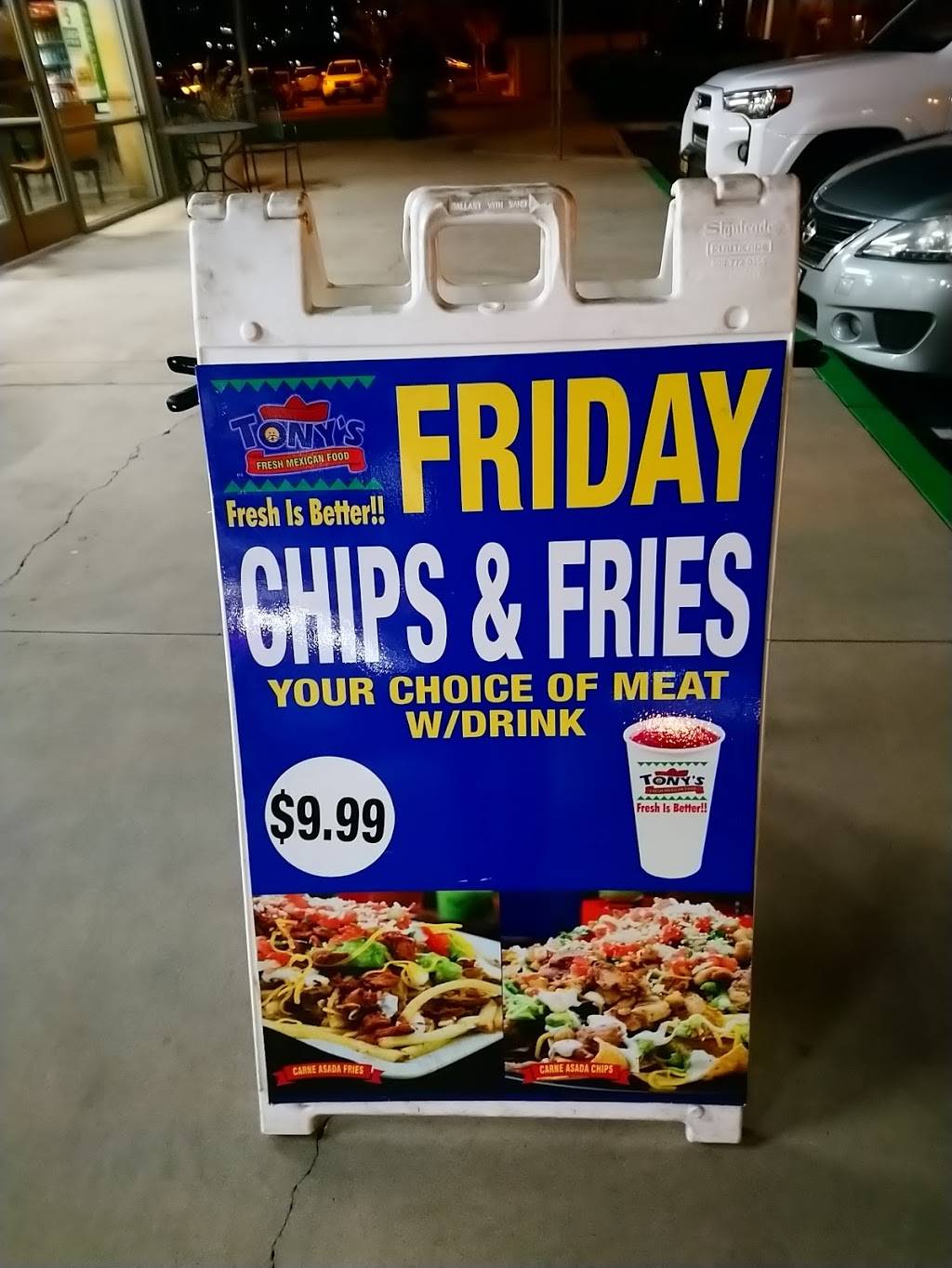 Tonys Fresh Mexican Food | restaurant | 133 N Twin Oaks Valley Rd #104, San Marcos, CA 92069, USA | 7602903055 OR +1 760-290-3055