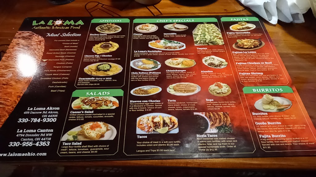 La Loma Canton | restaurant | 4794 Dressler Rd NW, Canton, OH 44718, USA | 3309564363 OR +1 330-956-4363