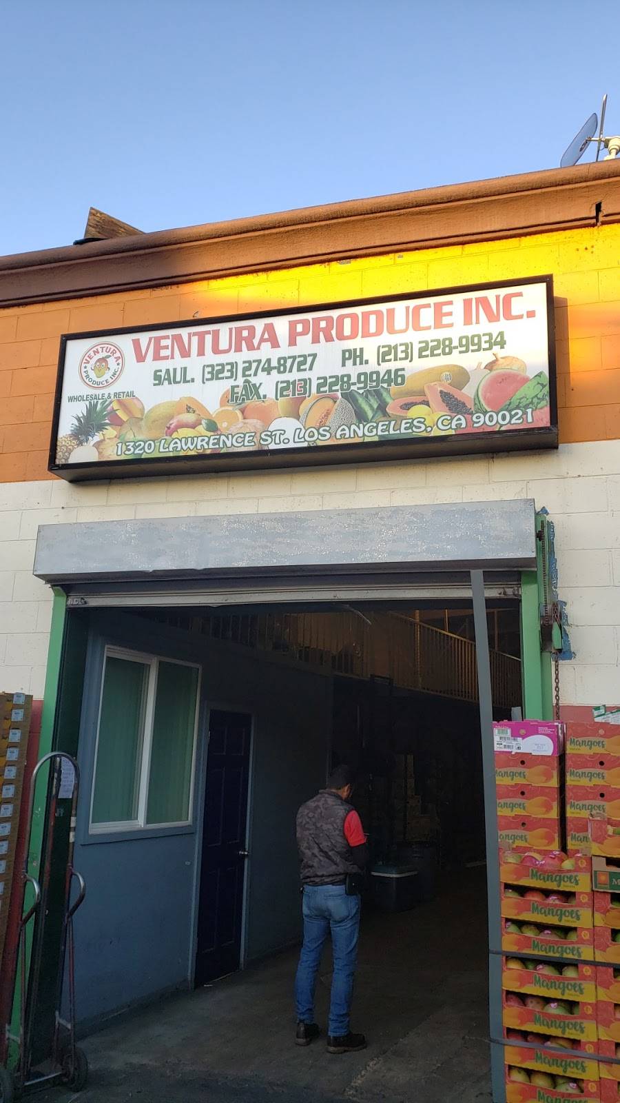VENTURA PRODUCE INC. | restaurant | 1320 Lawrence St, Los Angeles, CA 90021, USA | 2132289934 OR +1 213-228-9934