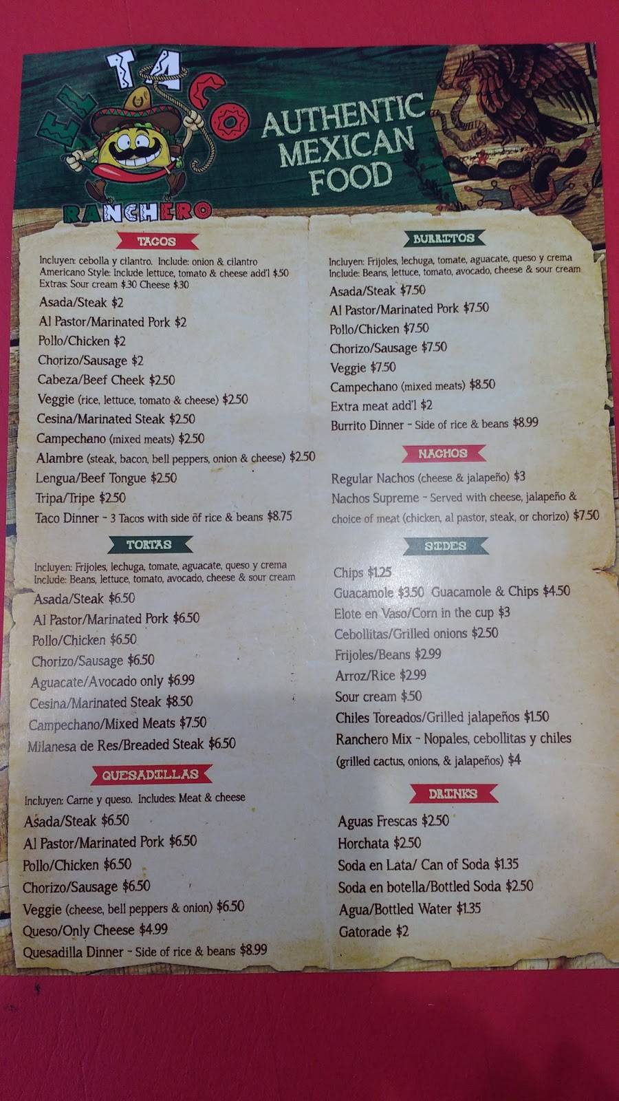 El Taco Ranchero | restaurant | 1931 S Washington St, Naperville, IL 60565, USA | 6304458457 OR +1 630-445-8457