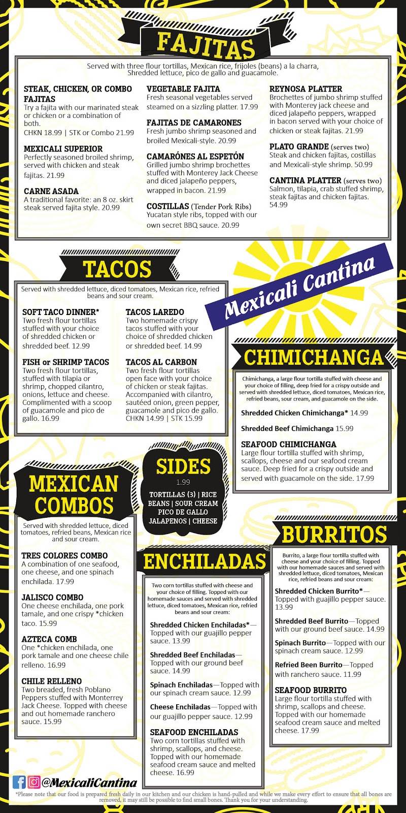 Mexicali Cantina | restaurant | 1703 Massey Blvd, Hagerstown, MD 21740, USA | 2402039910 OR +1 240-203-9910