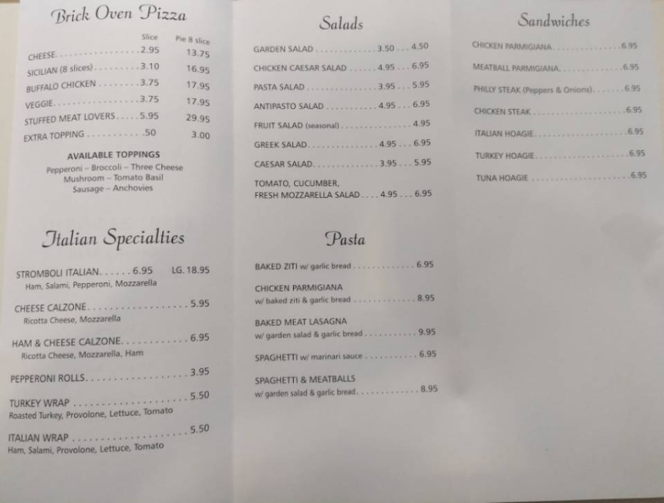 Dinos Pizza-Teria | restaurant | 2901 E College Ave, State College, PA 16801, USA | 8142345010 OR +1 814-234-5010