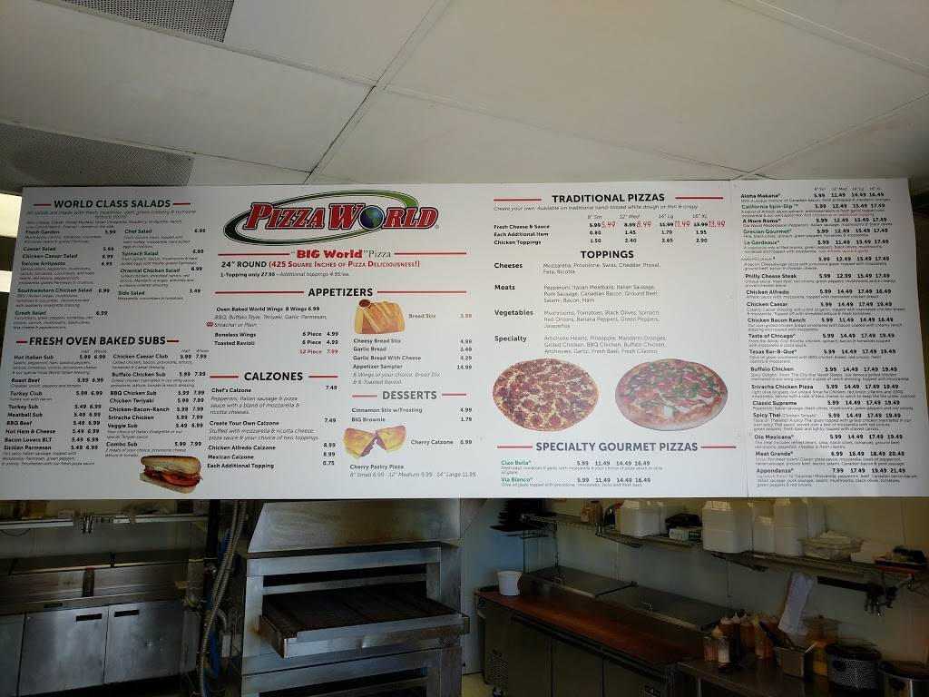 Pizza World | restaurant | 651 Carlyle Ave # A, Belleville, IL 62221, USA | 6182771111 OR +1 618-277-1111