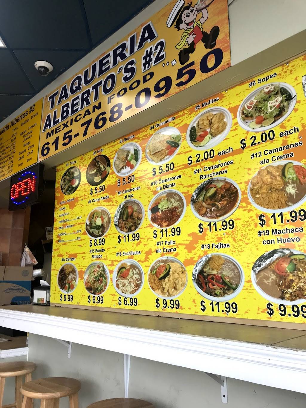 Taqueria Albertos #2 | restaurant | 3999, 404 S Cumberland St, Lebanon, TN 37087, USA | 6157680950 OR +1 615-768-0950