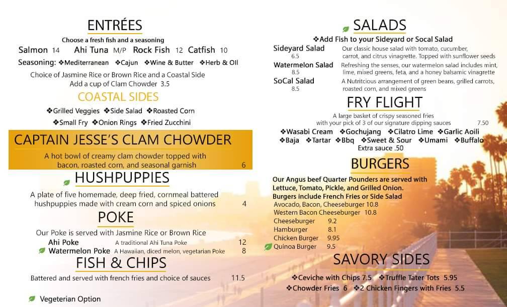 Anchor Bay at Sideyard Cafe | restaurant | 2222 Palo Verde Ave, Long Beach, CA 90815, USA | 5624933676 OR +1 562-493-3676