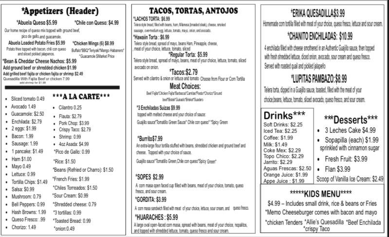La Casa de la Abuela 345 | restaurant | 1516 Centre Pl Dr, Denton, TX 76205, USA | 9403232177 OR +1 940-323-2177