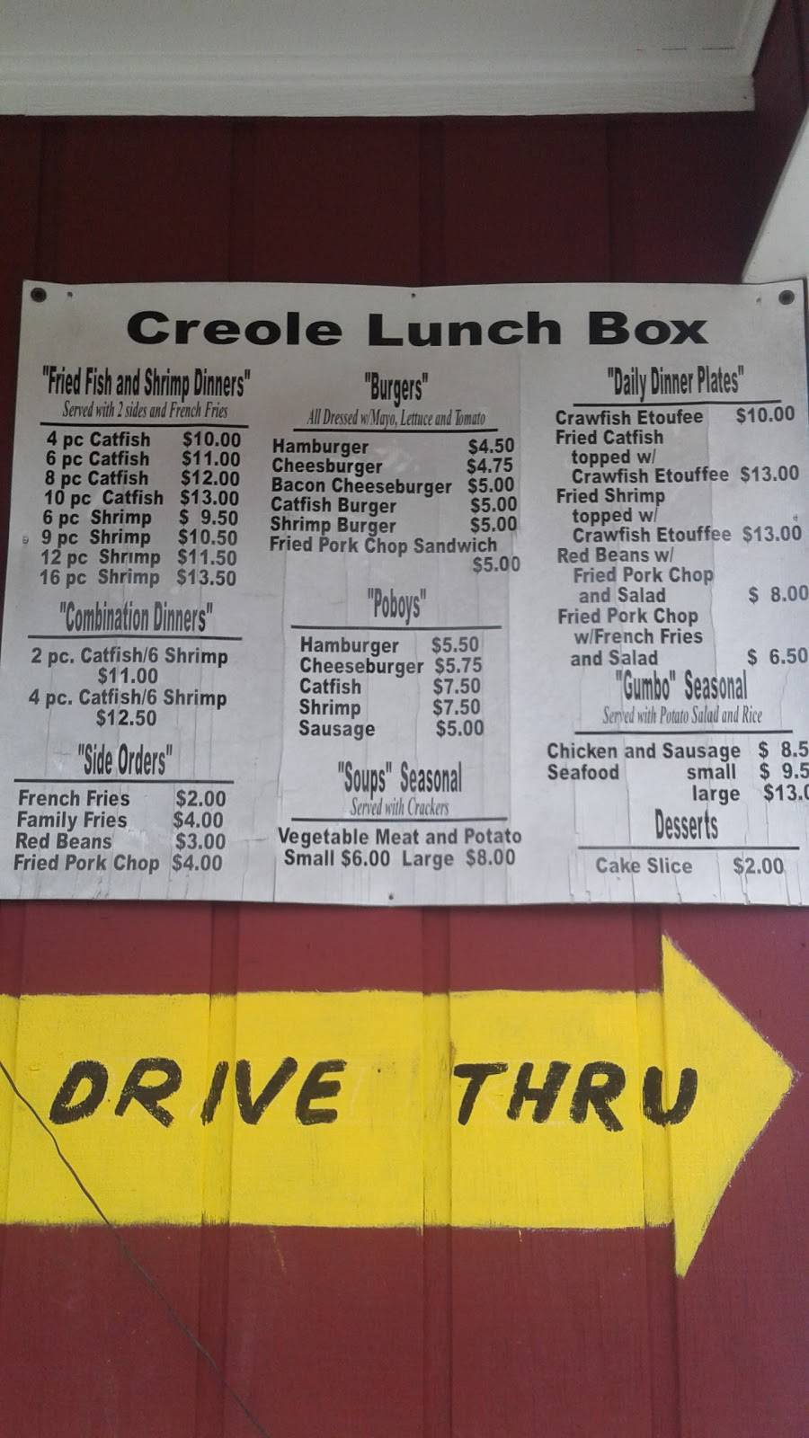 Creole Lunch Box | restaurant | 238 Rees St, Breaux Bridge, LA 70517, USA | 3373325855 OR +1 337-332-5855