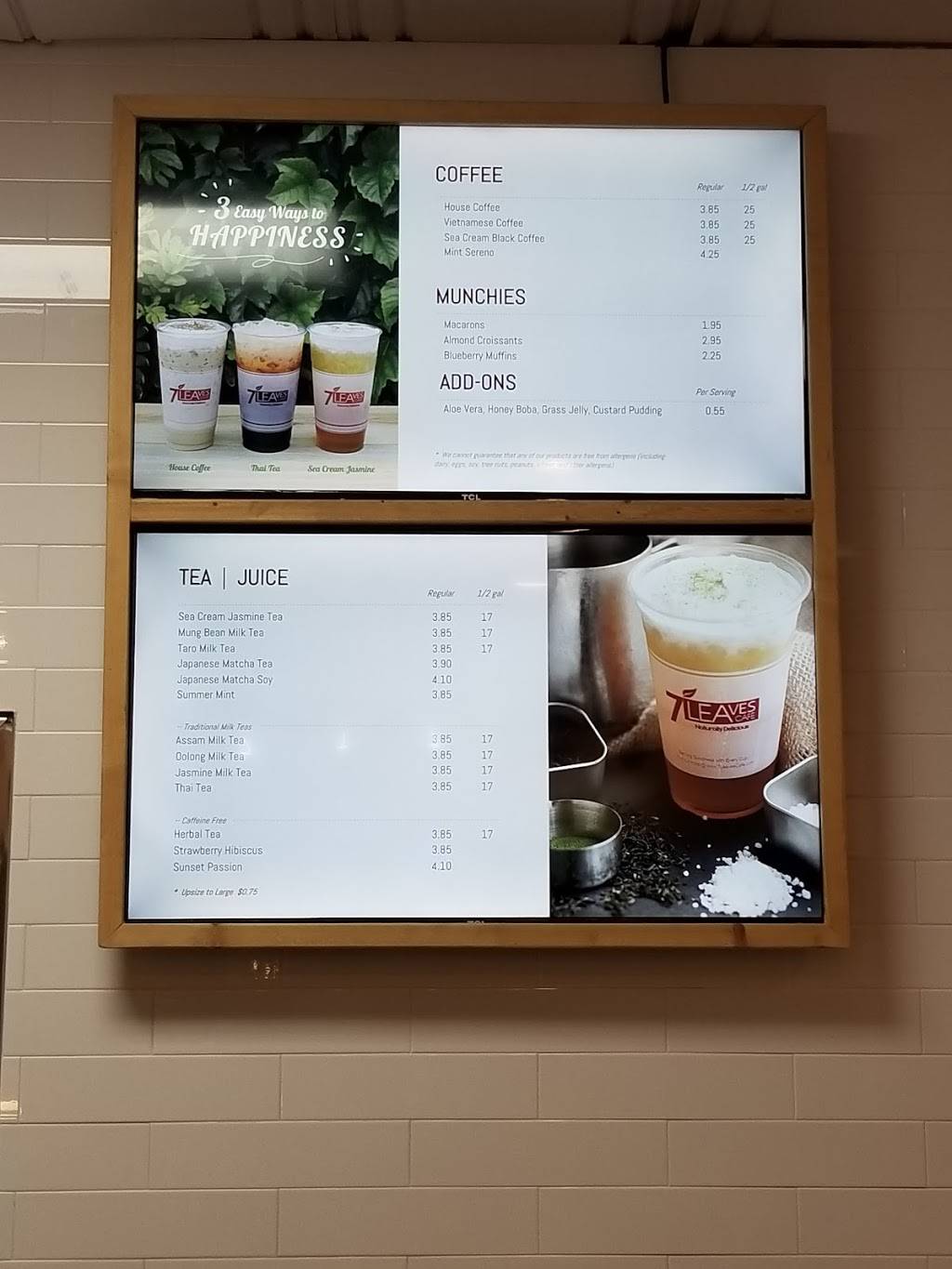 7 Leaves Cafe - Tea Shop, Milk Tea, Best Boba Tea - Las Vegas, N | cafe | 3959 Spring Mountain Rd, Las Vegas, NV 89109, USA | 7024786193 OR +1 702-478-6193