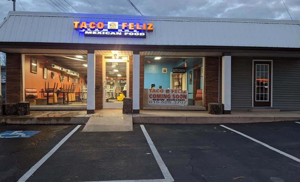 Taco Feliz | restaurant | 802 Union St, Shelbyville, TN 37160, USA | 6155253707 OR +1 615-525-3707