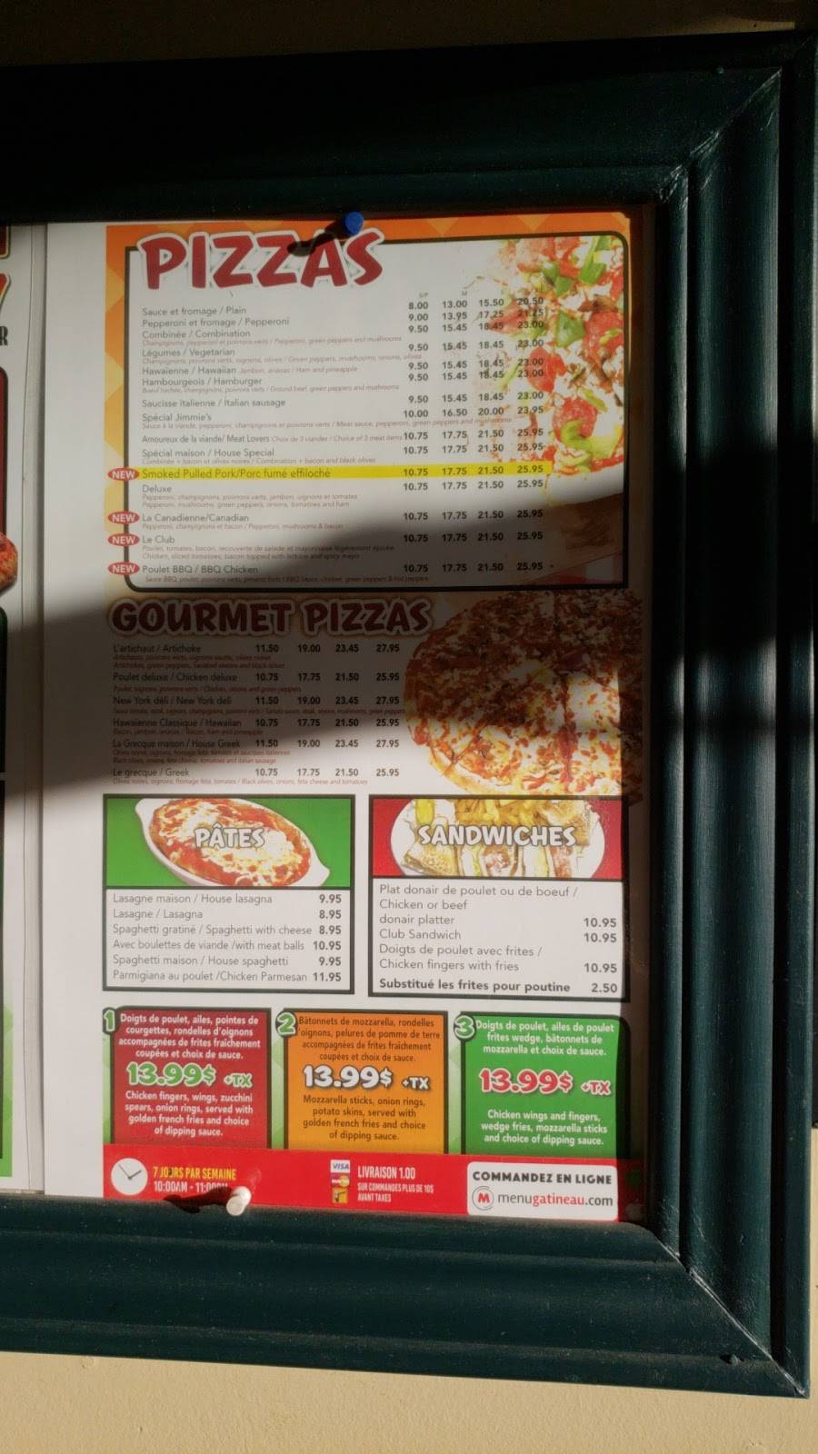 Jimmies Pizza | meal delivery | 10 Rue Belmont, Gatineau, QC J9H 6J5, Canada | 8196844331 OR +1 819-684-4331
