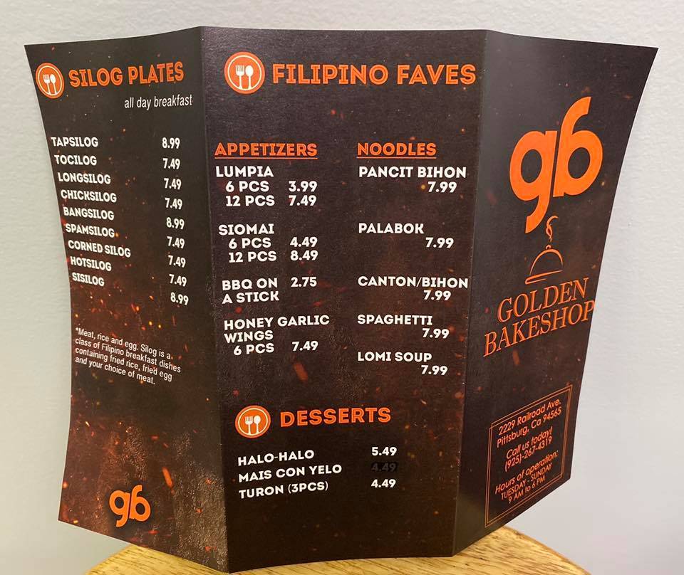 Golden Bakeshop | restaurant | 2229 Railroad Ave, Pittsburg, CA 94565, USA | 9252674319 OR +1 925-267-4319