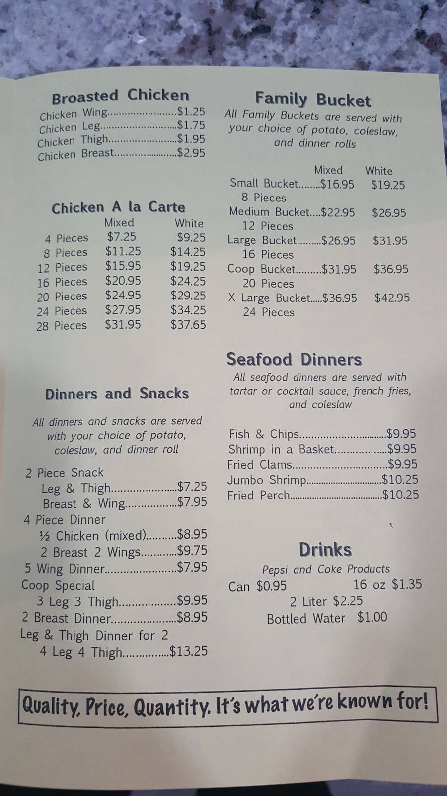 Chicken Coop Inc | restaurant | 541 Eureka Rd, Wyandotte, MI 48192, USA | 7342854500 OR +1 734-285-4500