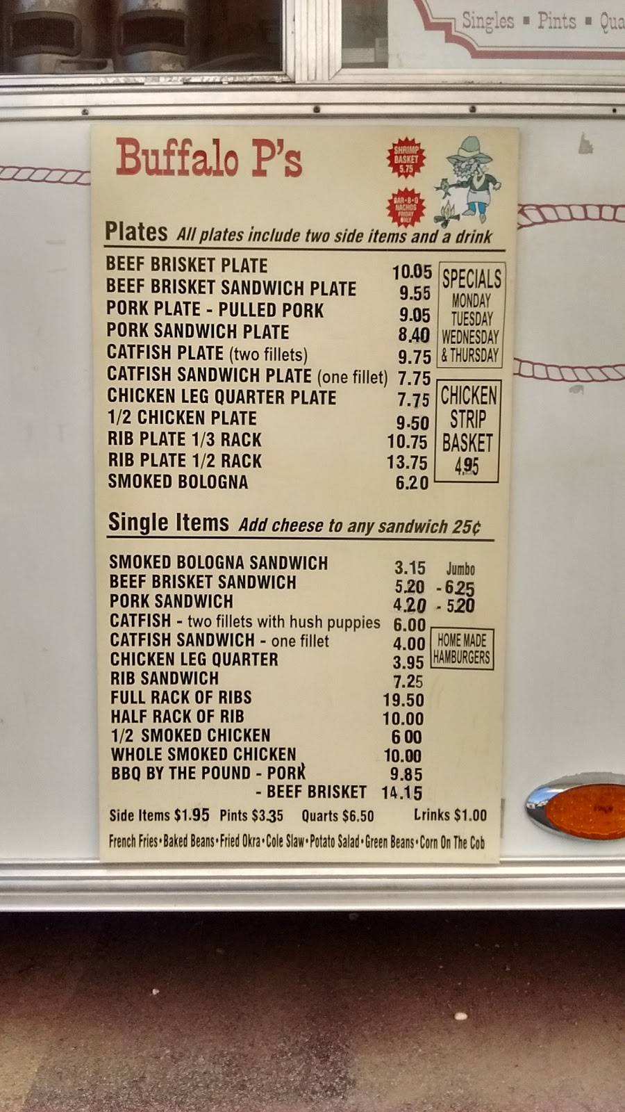 Buffalo Ps Barbecue | restaurant | 433 Red River Rd, Gallatin, TN 37066, USA | 6157088428 OR +1 615-708-8428