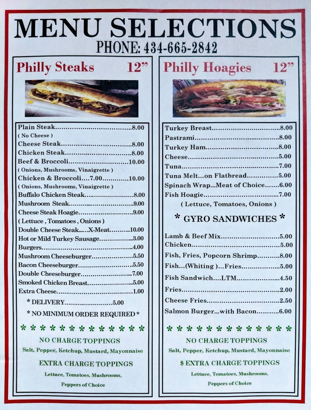 The Original Philly Grill | restaurant | 2009 12th St, Lynchburg, VA 24501, USA | 4346652842 OR +1 434-665-2842