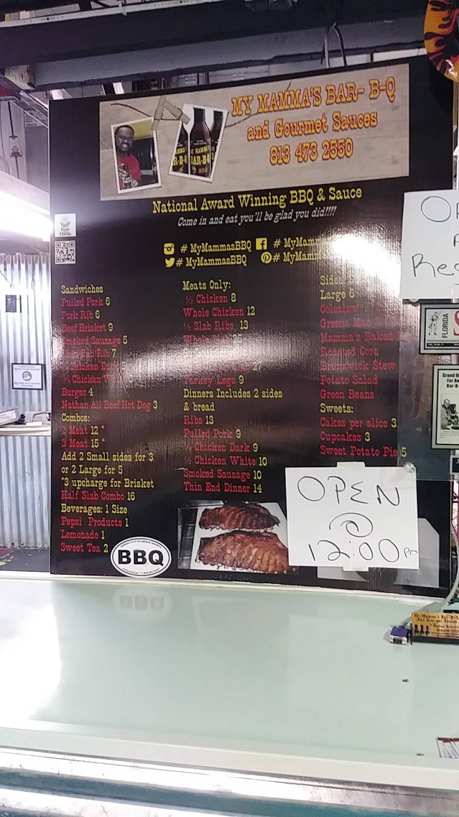 My Mammas BBQ | restaurant | 7415 US-301, Riverview, FL 33578, USA | 8134732550 OR +1 813-473-2550