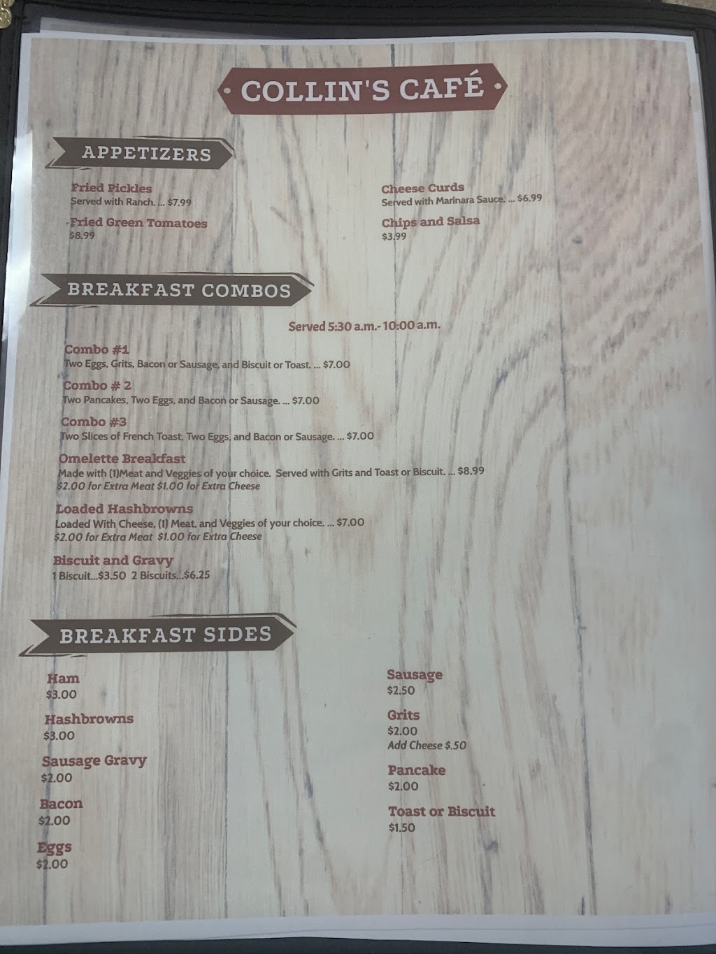 Collins Cafe | restaurant | 108 FL-71, Wewahitchka, FL 32465, USA | 8502473111 OR +1 850-247-3111